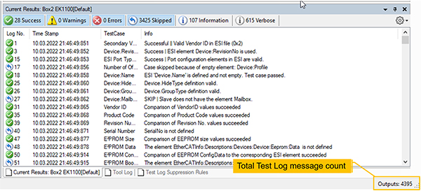 Output message number