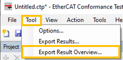 Export Results Overview